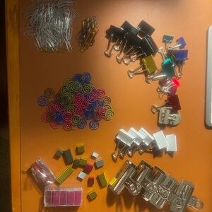 Colorful Stationery Clips and Fasteners Set
